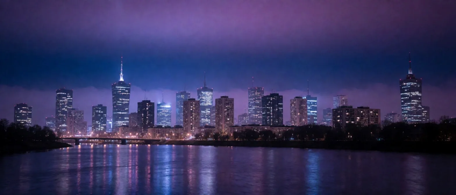 Warszawa nocą